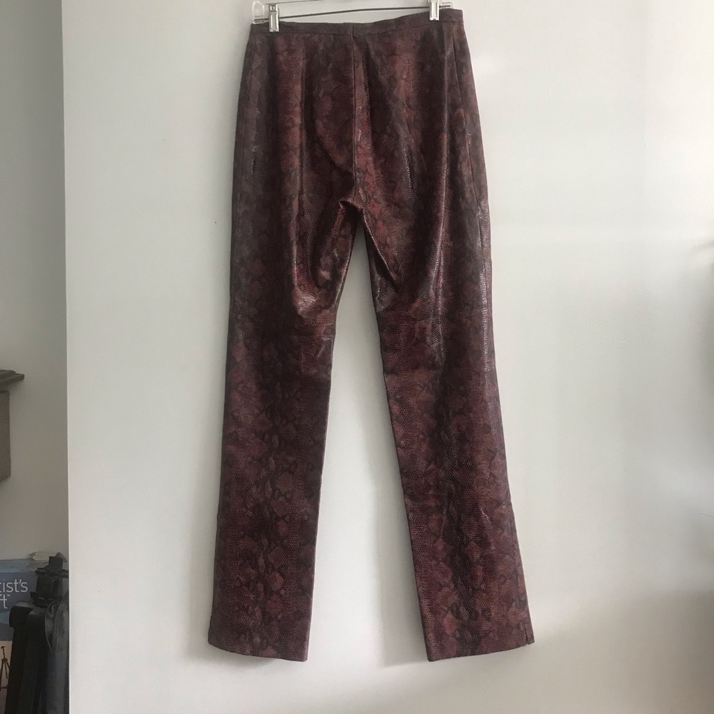 Christina Perrin Leather Pants ( Python Print) Si… - image 5